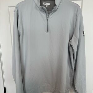 Peter Millar Gray Quarter-Zip Pullover